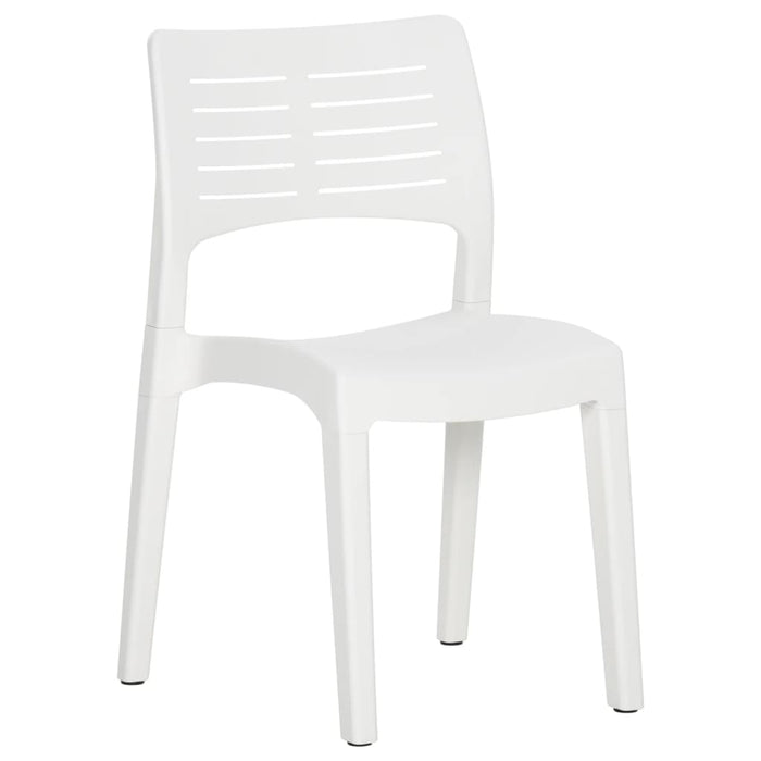 Garden Chairs 2 pcs White Polypropylene