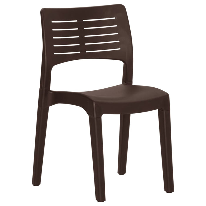 Garden Chairs 2 pcs Mocha Polypropylene