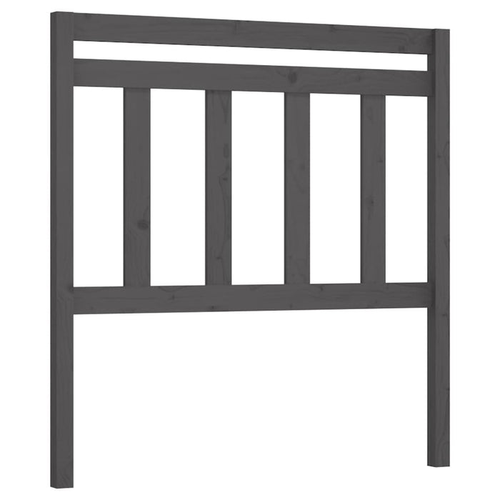 Bed Headboard Grey 106x4x100 cm Solid Wood Pine