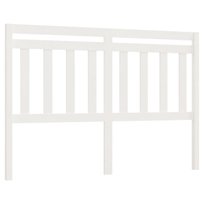 Bed Headboard White 126x4x100 cm Solid Wood Pine