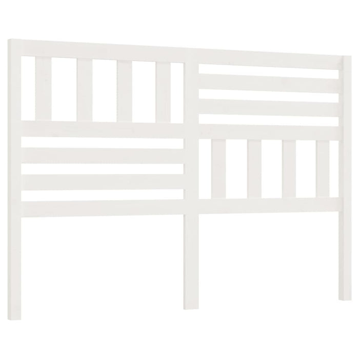 Bed Headboard White 146x4x100 cm Solid Wood Pine