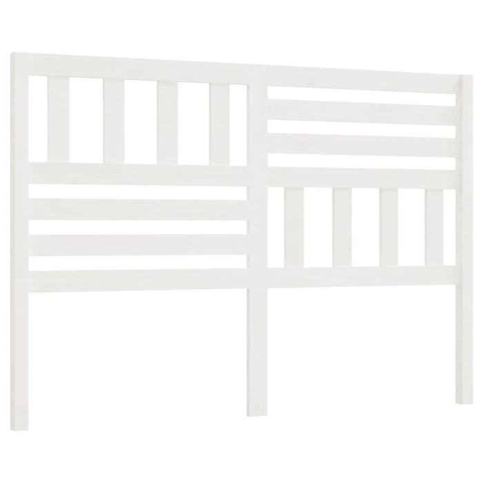 Bed Headboard White 156x4x100 cm Solid Wood Pine