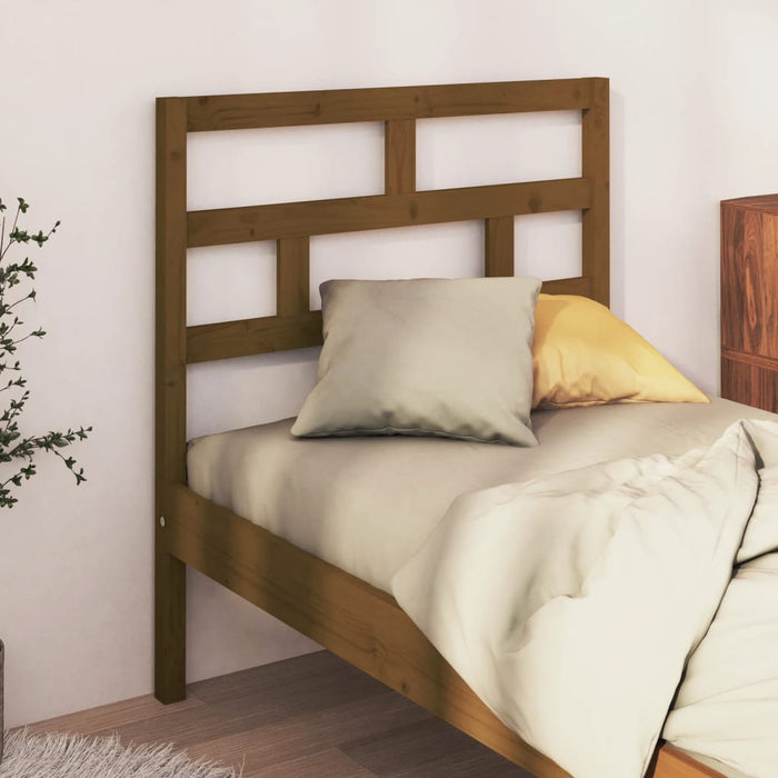 Bed Headboard Honey Brown 81x4x100 cm Solid Wood Pine