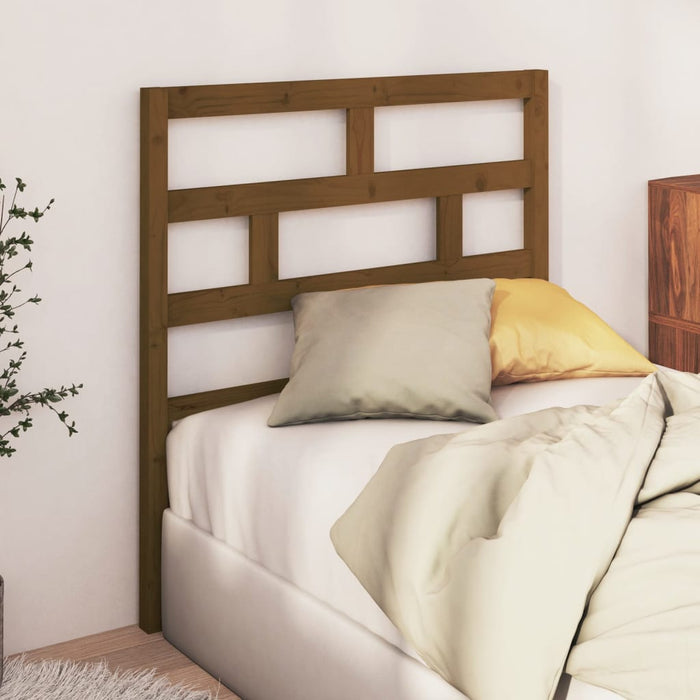 Bed Headboard Honey Brown 81x4x100 cm Solid Wood Pine