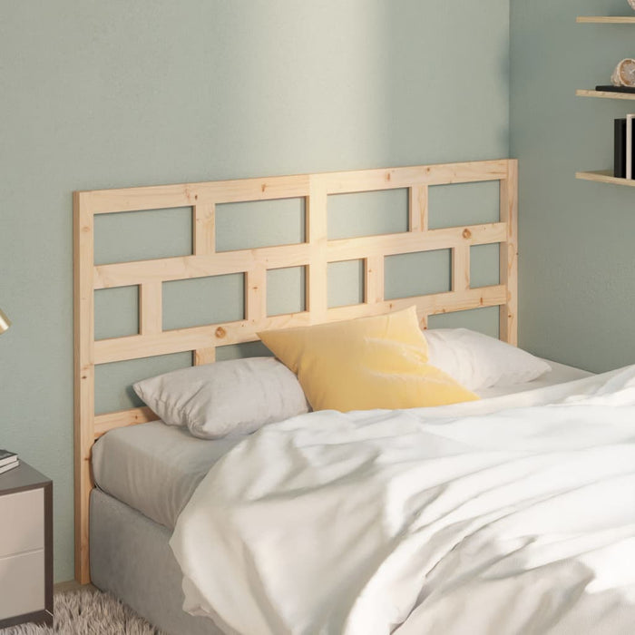 Bed Headboard 126x4x100 cm Solid Wood Pine