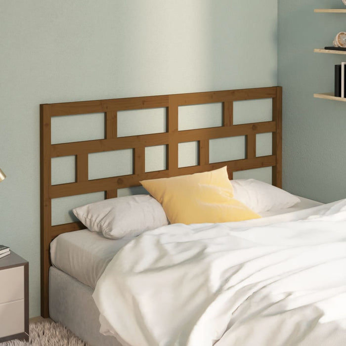 Bed Headboard Honey Brown 166x4x100 cm Solid Wood Pine