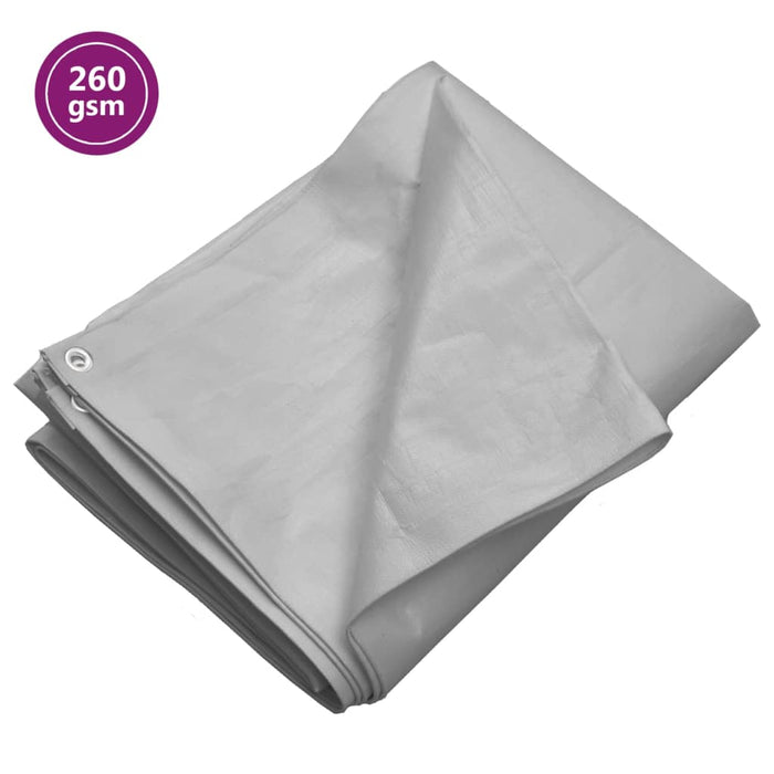 Tarpaulin 260 g/m² 3x5 m Grey HDPE