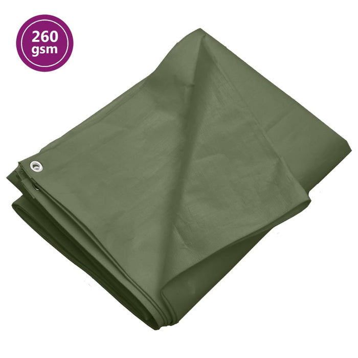 Брезент 260 g/m² 3x4 m Green HDPE