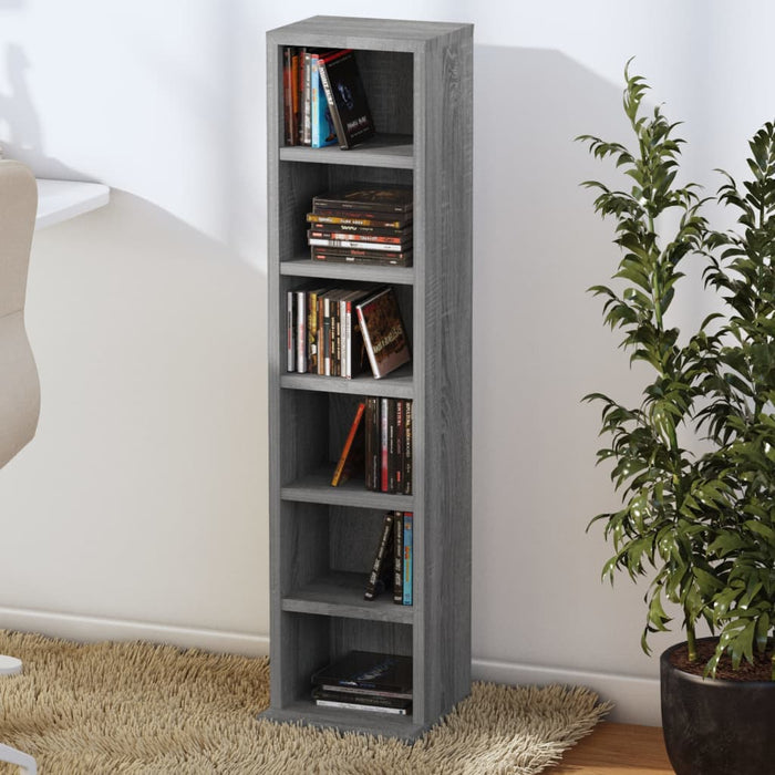 CD Cabinet Grey Sonoma 21x20x88 cm Engineered Wood