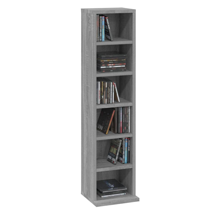 CD Cabinet Grey Sonoma 21x20x88 cm Engineered Wood