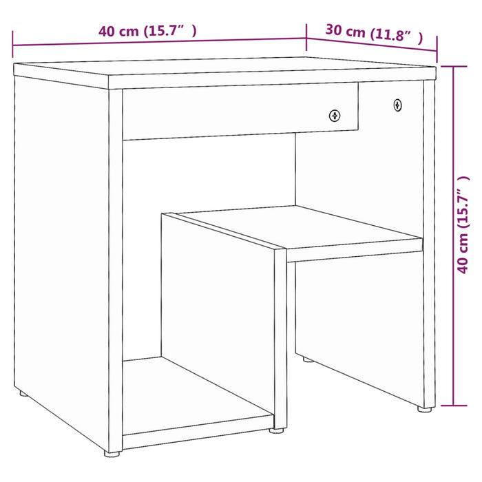 Dulap Pat Gri Sonoma 40x30x40 cm Lemn de Inginerie