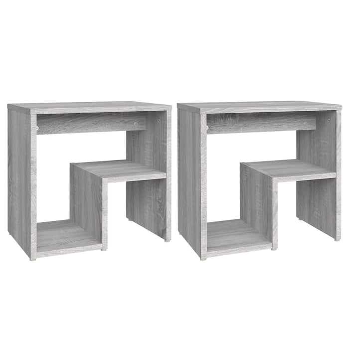 Bed Cabinets 2 pcs Grey Sonoma 40x30x40 cm Engineered Wood