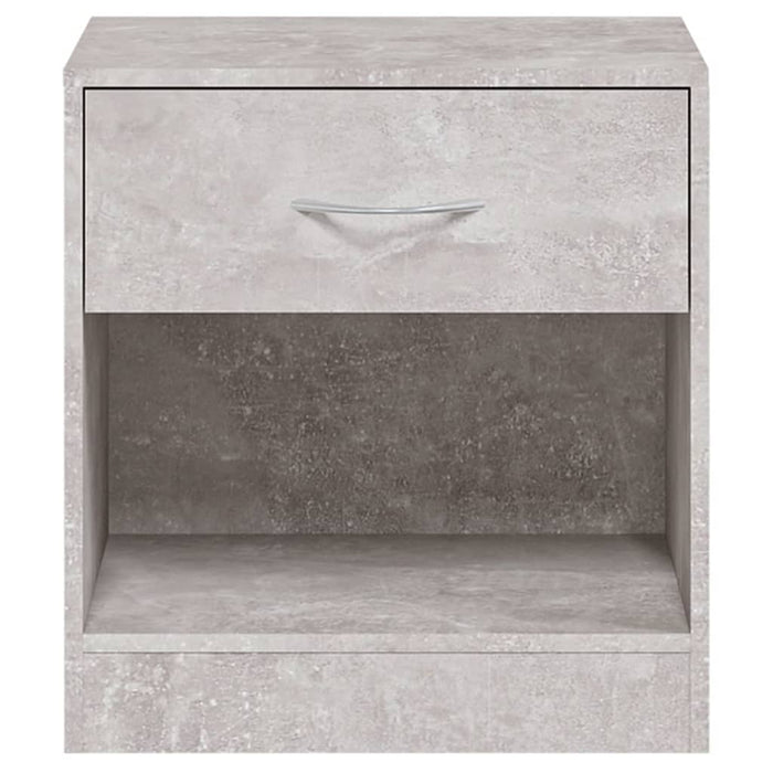 Bedside Cabinets 2 pcs with Drawer Concrete Grey