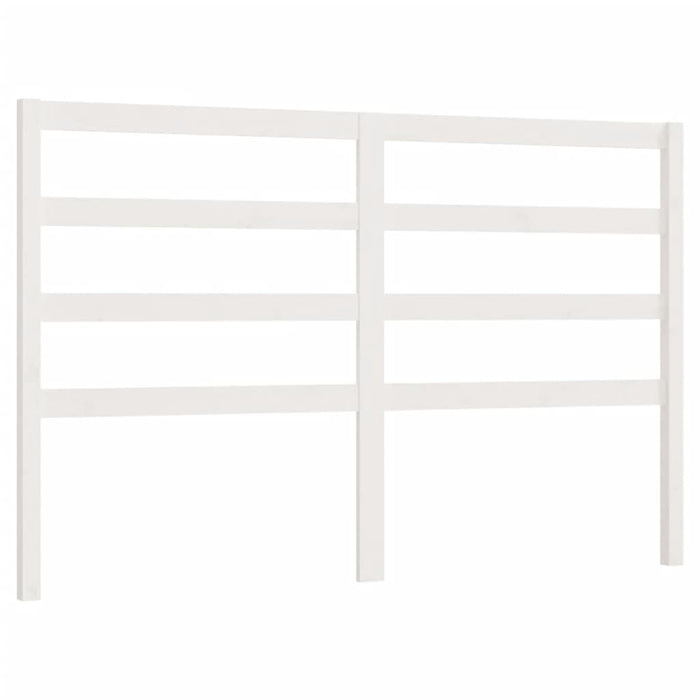 Bed Headboard White 126x4x100 cm Solid Wood Pine