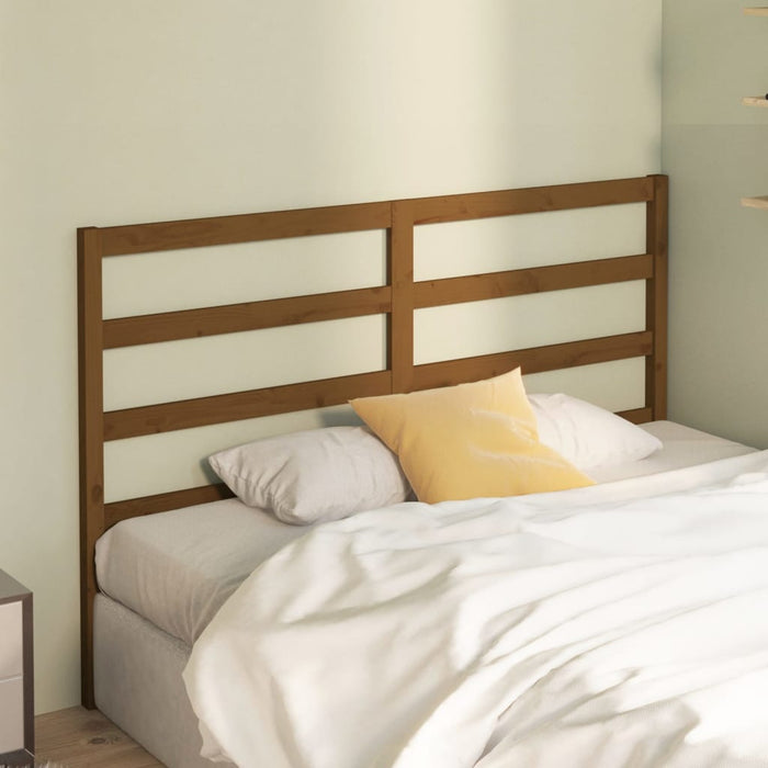 Bed Headboard Honey Brown 146x4x100 cm Solid Wood Pine