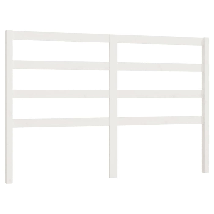 Bed Headboard White 166x4x100 cm Solid Wood Pine