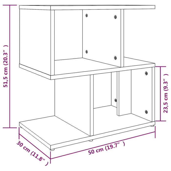 Noptiera Stejar Afumat 50x30x51,5 cm Lemn Tehnic