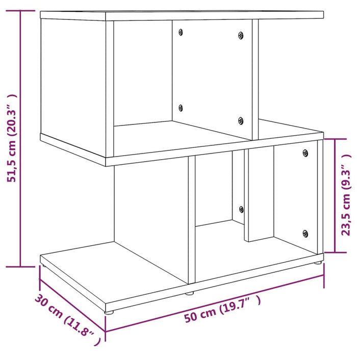 Noptiera 2 buc Gri Sonoma 50x30x51,5 cm Lemn prelucrat