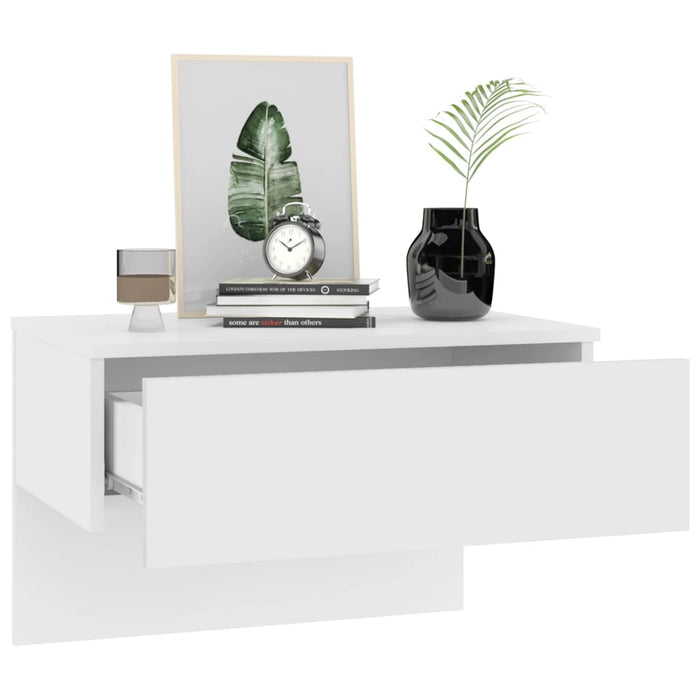 Wall-mounted Bedside Cabinet White