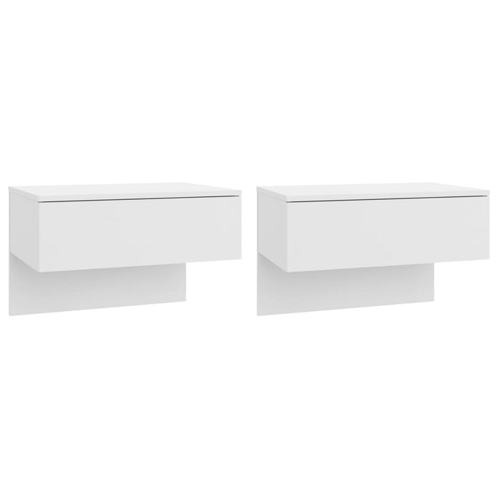 Wall-mounted Bedside Cabinets 2 pcs White