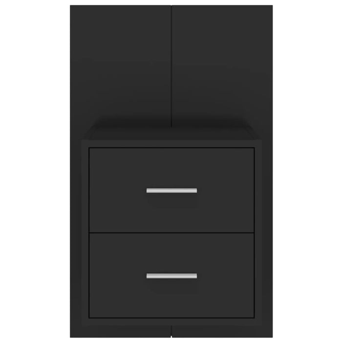 Wall-mounted Bedside Cabinet Black