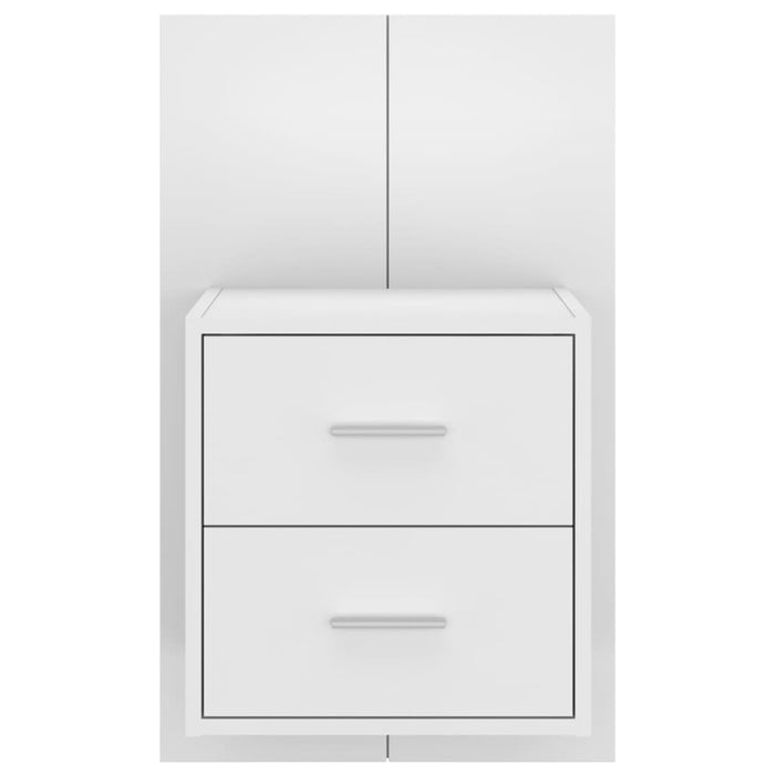 Wall-mounted Bedside Cabinet High Gloss White