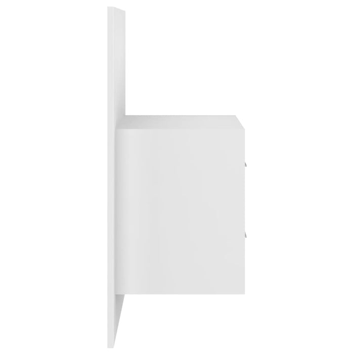 Wall-mounted Bedside Cabinet High Gloss White