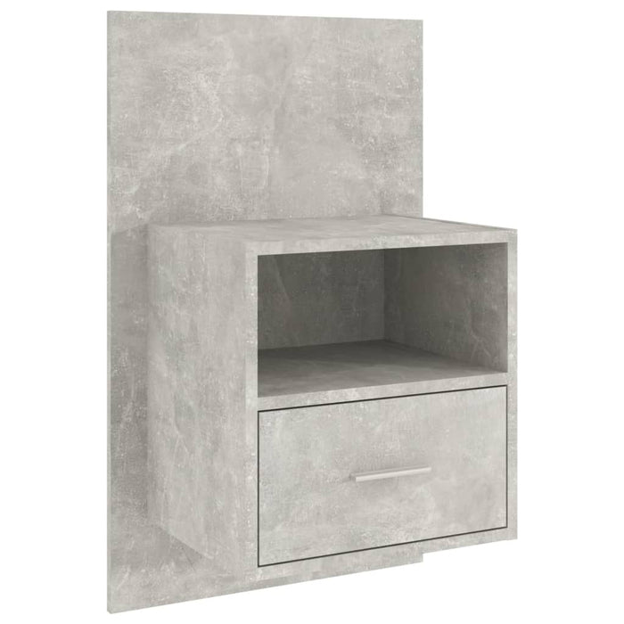 Wall-mounted Bedside Cabinet Concrete Grey