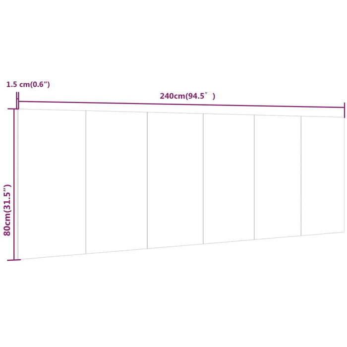 Wall Headboard Sonoma Oak 240x1.5x80 cm Engineered Wood