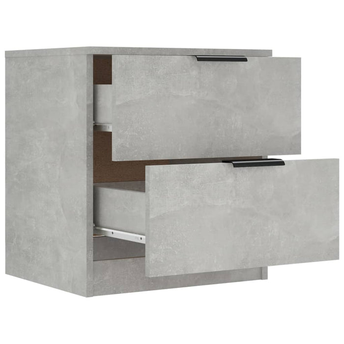 Bedside Cabinets 2 pcs Concrete Grey Engineered Wood