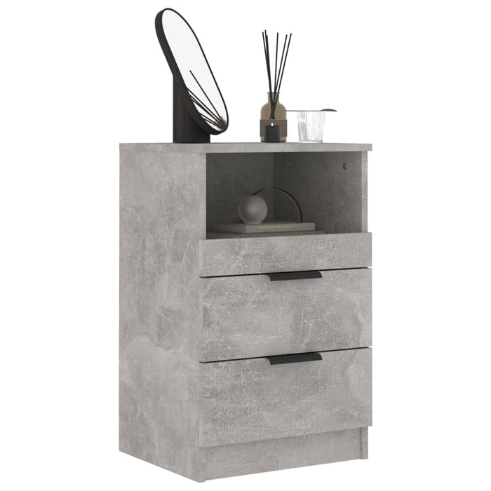 Bedside Cabinet Concrete Grey Engineered Wood