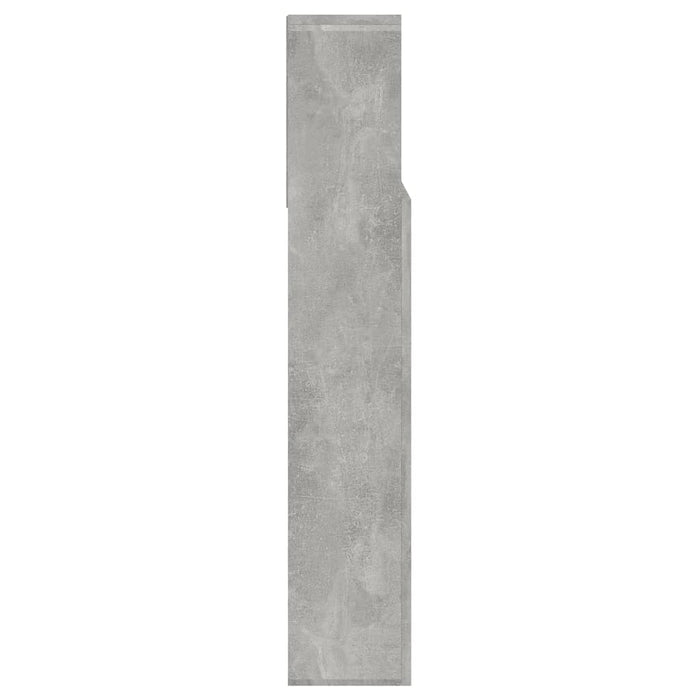 Headboard Cabinet Concrete Grey 140x19x103.5 cm