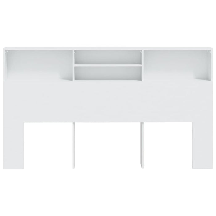 Headboard Cabinet White 180x19x103.5 cm