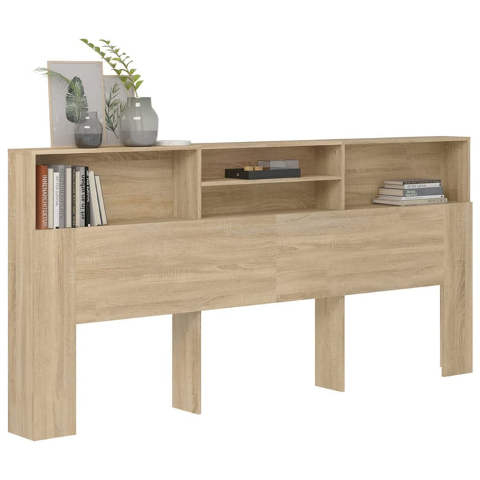 Headboard Cabinet Sonoma Oak 220x19x103.5 cm