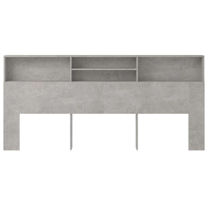 Headboard Cabinet Concrete Grey 220x19x103.5 cm