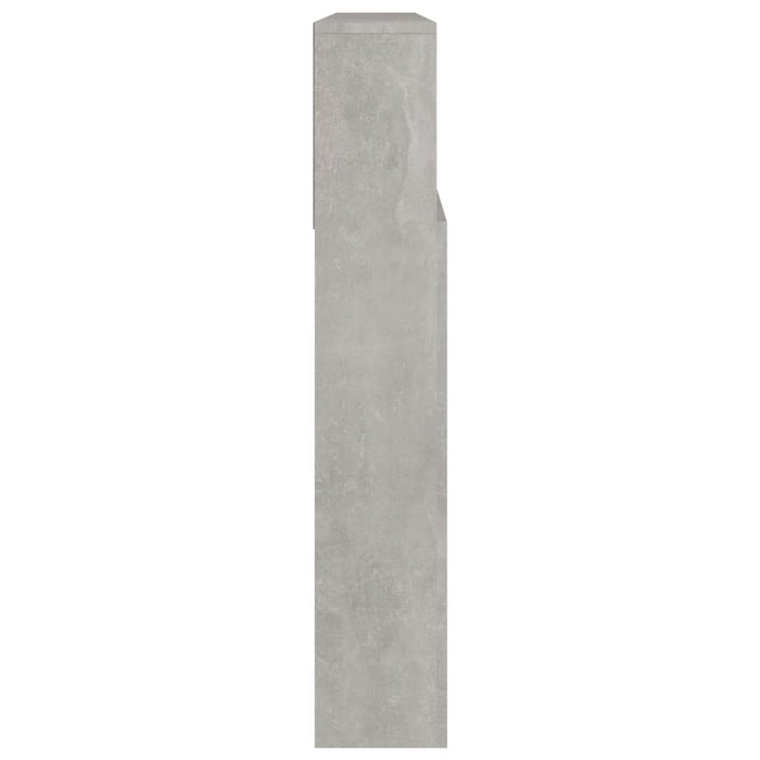 Headboard Cabinet Concrete Grey 220x19x103.5 cm