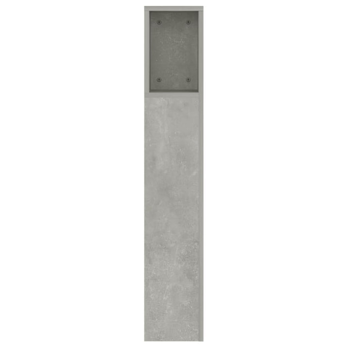 Headboard Cabinet Concrete Grey 160x18.5x104.5 cm