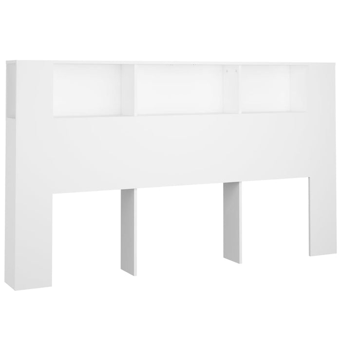 Headboard Cabinet White 180x18.5x104.5 cm