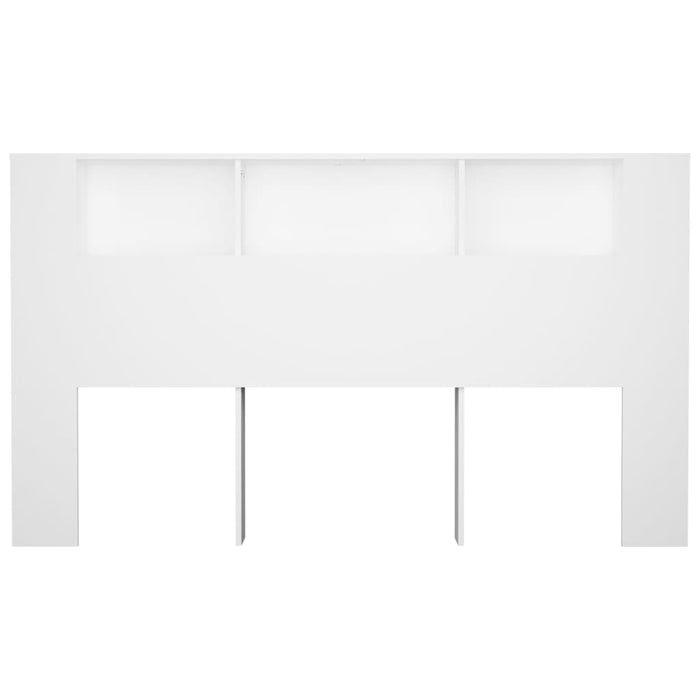 Headboard Cabinet White 180x18.5x104.5 cm