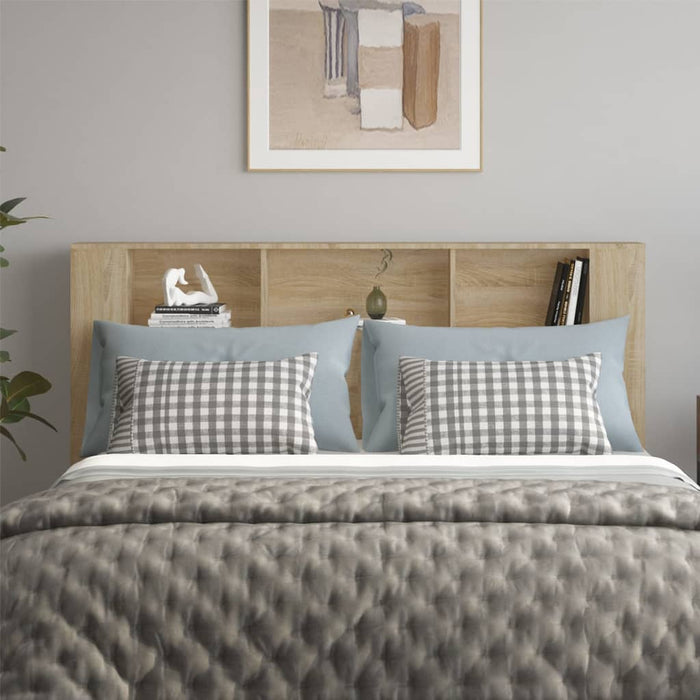 Headboard Cabinet Sonoma Oak 180x18.5x104.5 cm