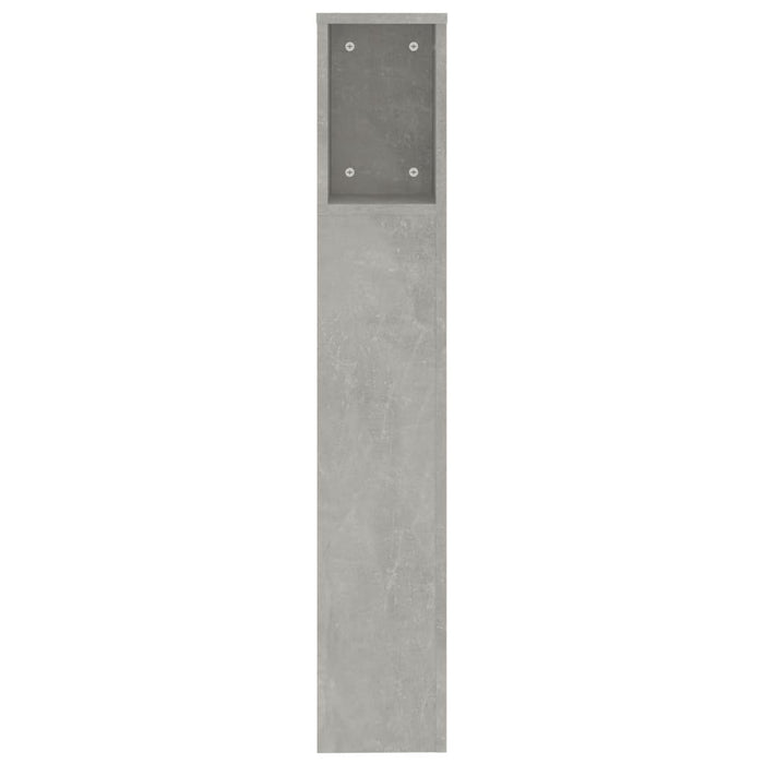 Headboard Cabinet Concrete Grey 200x18.5x104.5 cm