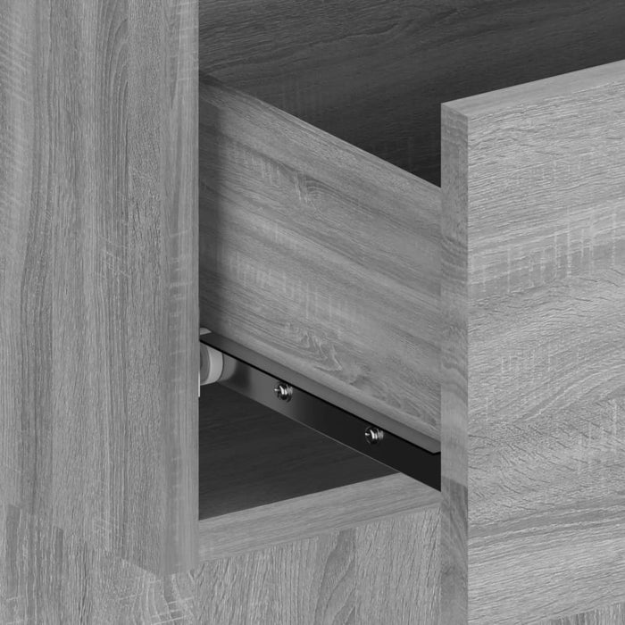 Wall-mounted Bedside Cabinet Grey Sonoma