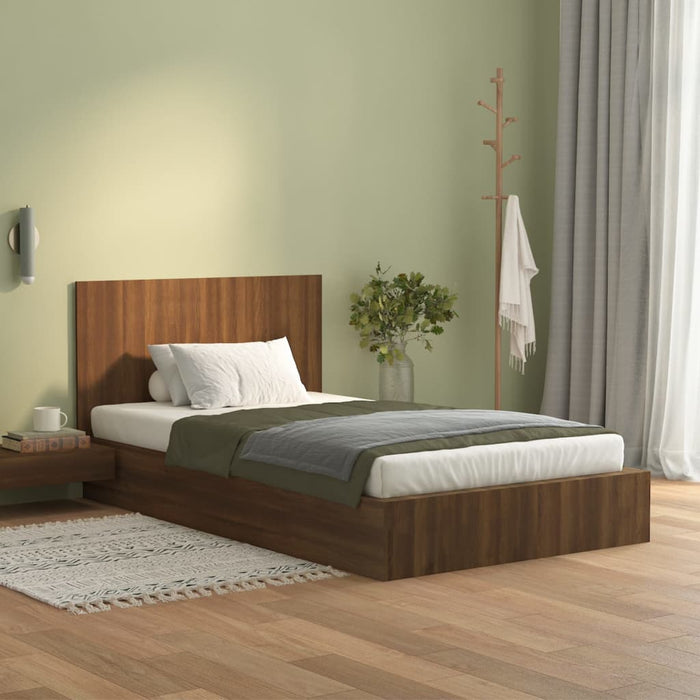 Bed Headboard Brown Oak 120x1.5x80 cm Engineered Wood