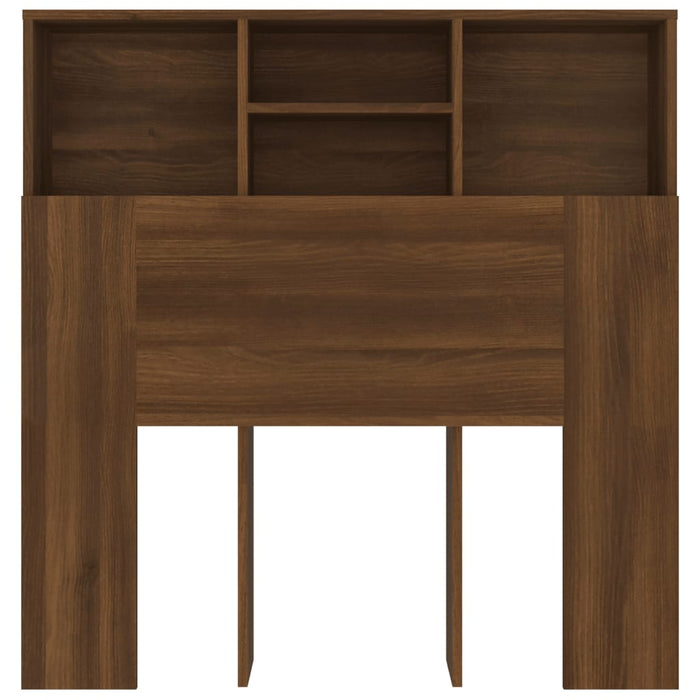 Headboard Cabinet Brown Oak 100x19x103.5 cm