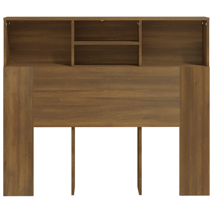 Headboard Cabinet Brown Oak 120x19x103.5 cm