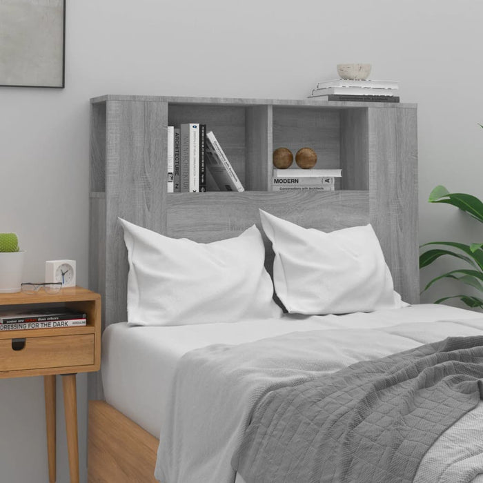 Headboard Cabinet Grey Sonoma 100x18.5x104.5 cm