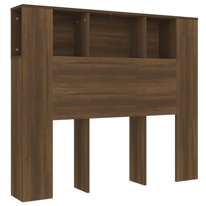 Headboard Cabinet Brown Oak 120x18.5x102.5 cm