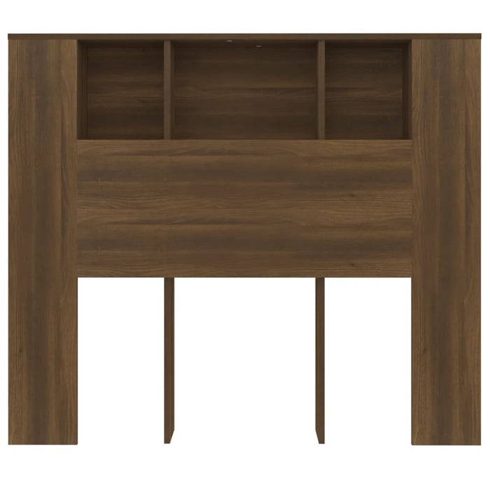 Headboard Cabinet Brown Oak 120x18.5x102.5 cm