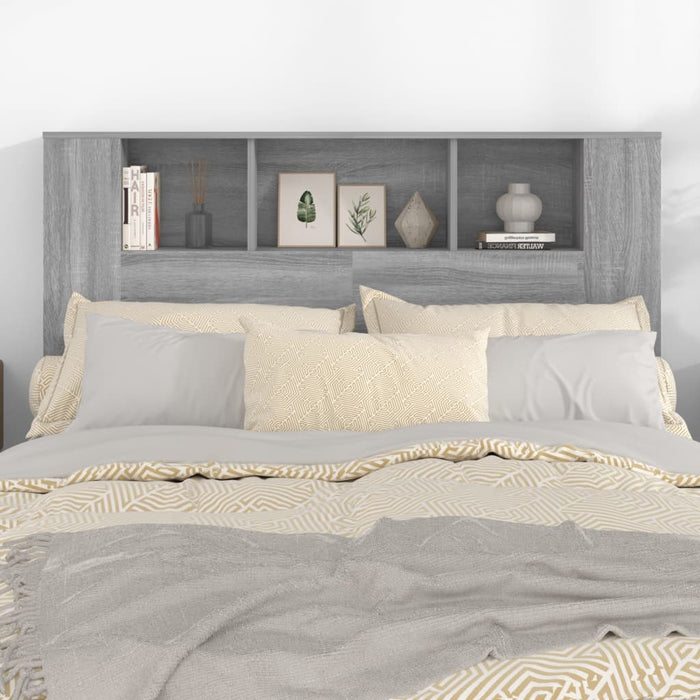 Headboard Cabinet Grey Sonoma 140x18.5x104.5 cm