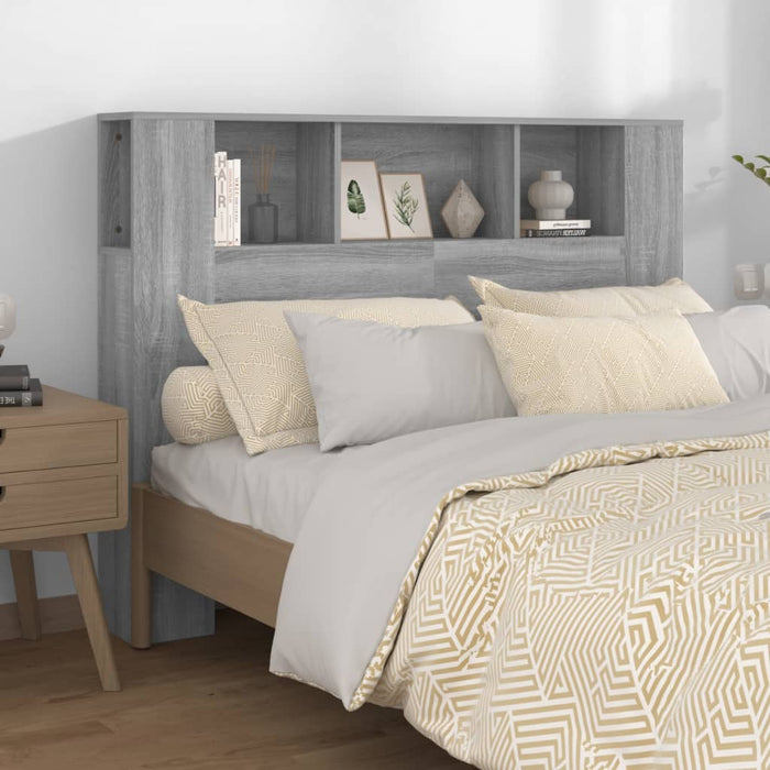 Headboard Cabinet Grey Sonoma 140x18.5x104.5 cm